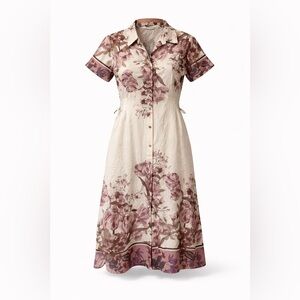 CIVICO 51 Italian Floral Midi Dress – Size L – Made in Italy